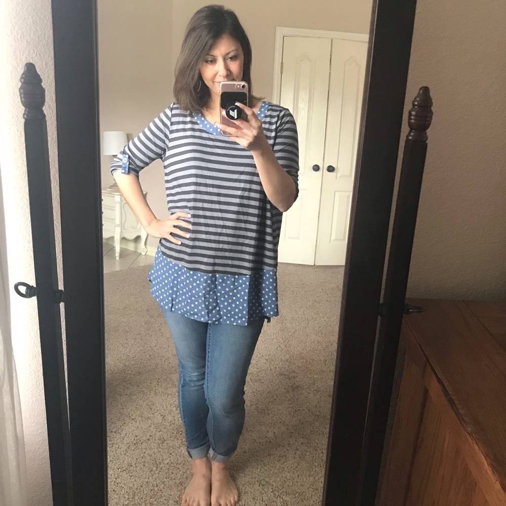 Matilda Jane Striped Top Size M NWT